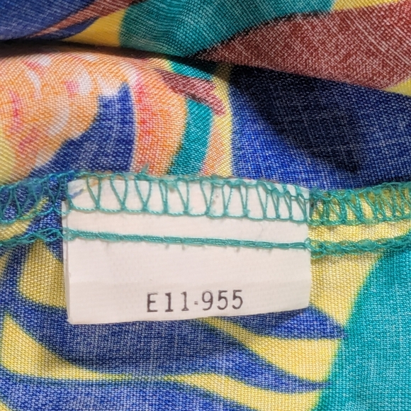 Jack Winter Petites Tropical Print Button Down Tunic Short Sleeve Size Small - Picture 11 of 11